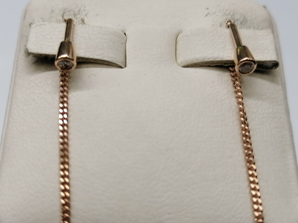 СЕРЬГИ ПРОДЕВКИ с камнем (Au 585)