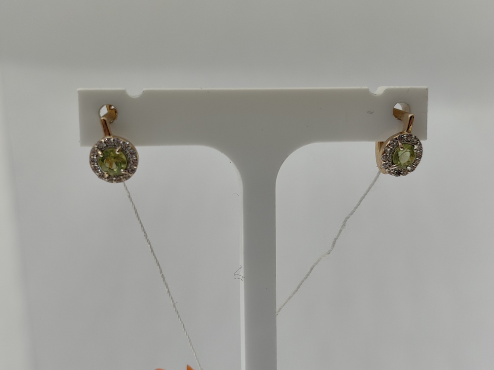 СКМИ585 СЕРЬГИ С КАМНЯМИ (Au 585)