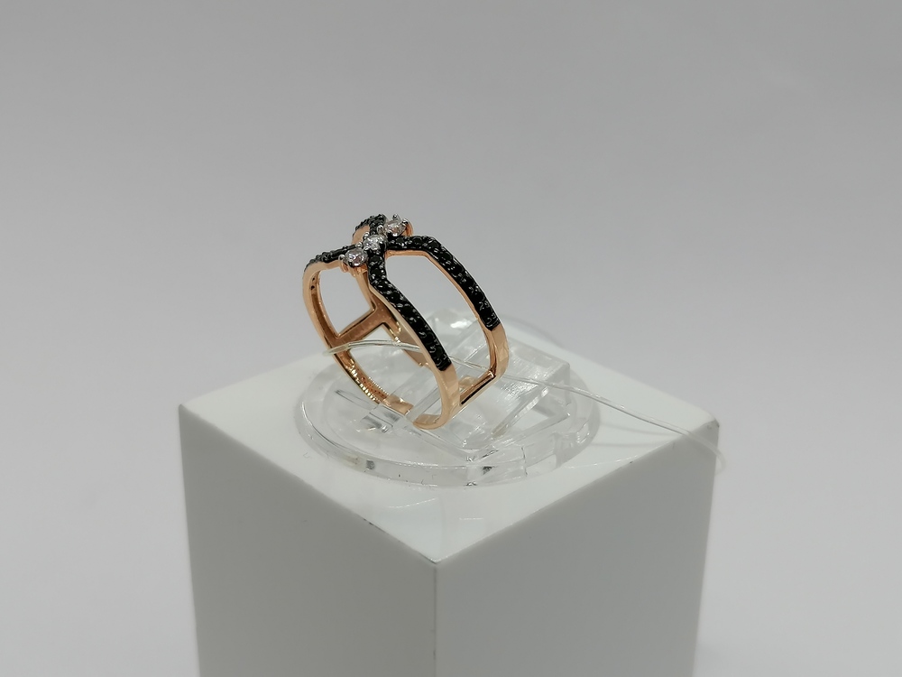 Кч5259 КОЛЬЦО С КАМНЯМИ (Au 585)