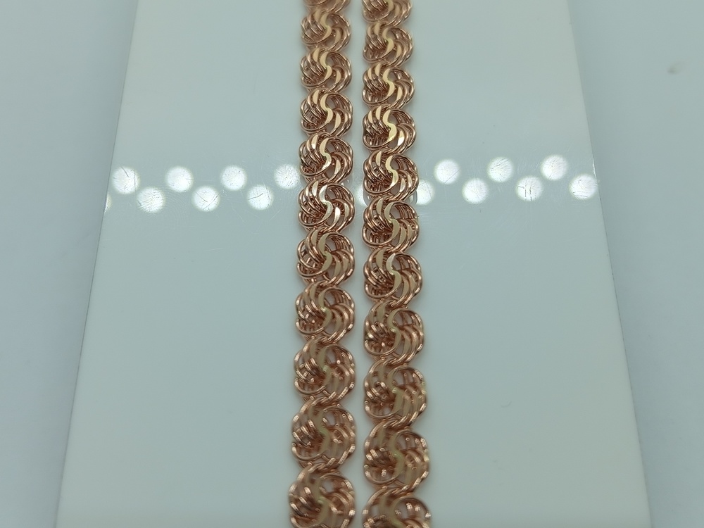 ЦЕПЬ ПУСТОТЕЛАЯ Роза (Au 585)