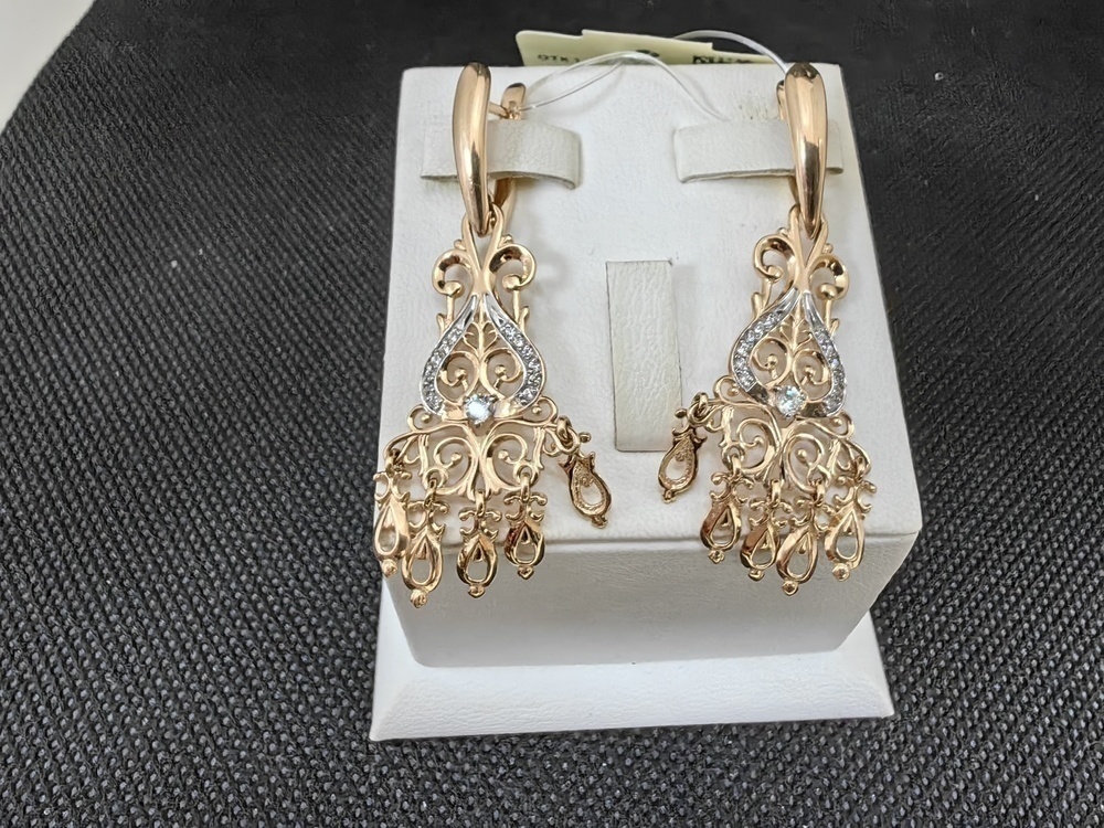 СЕРЬГИ С КАМНЯМИ (Au 585)