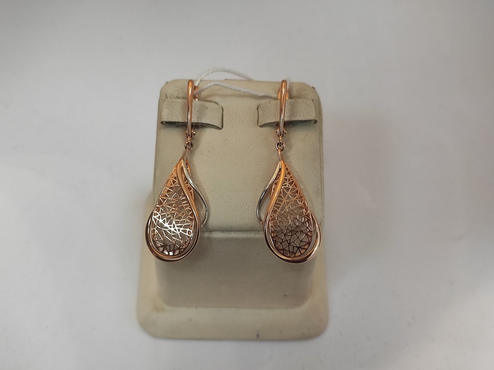 СБКМ585 СЕРЬГИ БЕЗ КАМНЯ (Au 585)