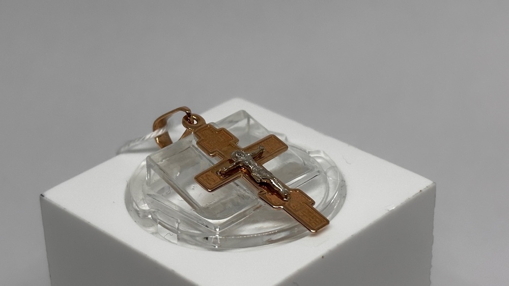 ПОДВЕСКА КРЕСТ БЕЗ КАМНЯ (Au 585)