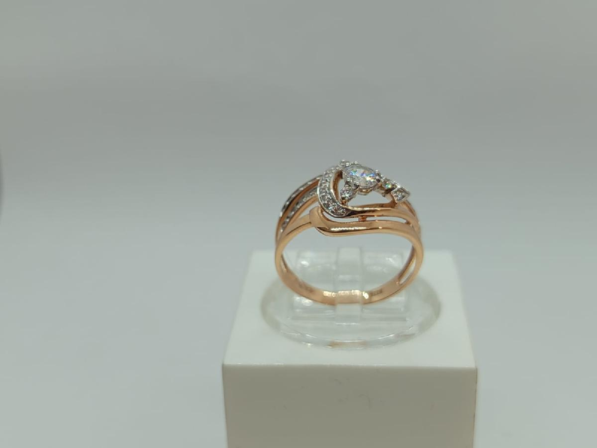 КОЛЬЦО С КАМНЯМИ (Au 585)