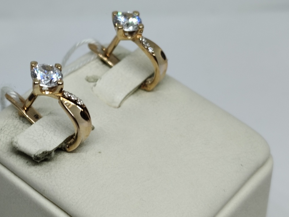 СКМИ585 СЕРЬГИ С КАМНЯМИ (Au 585)