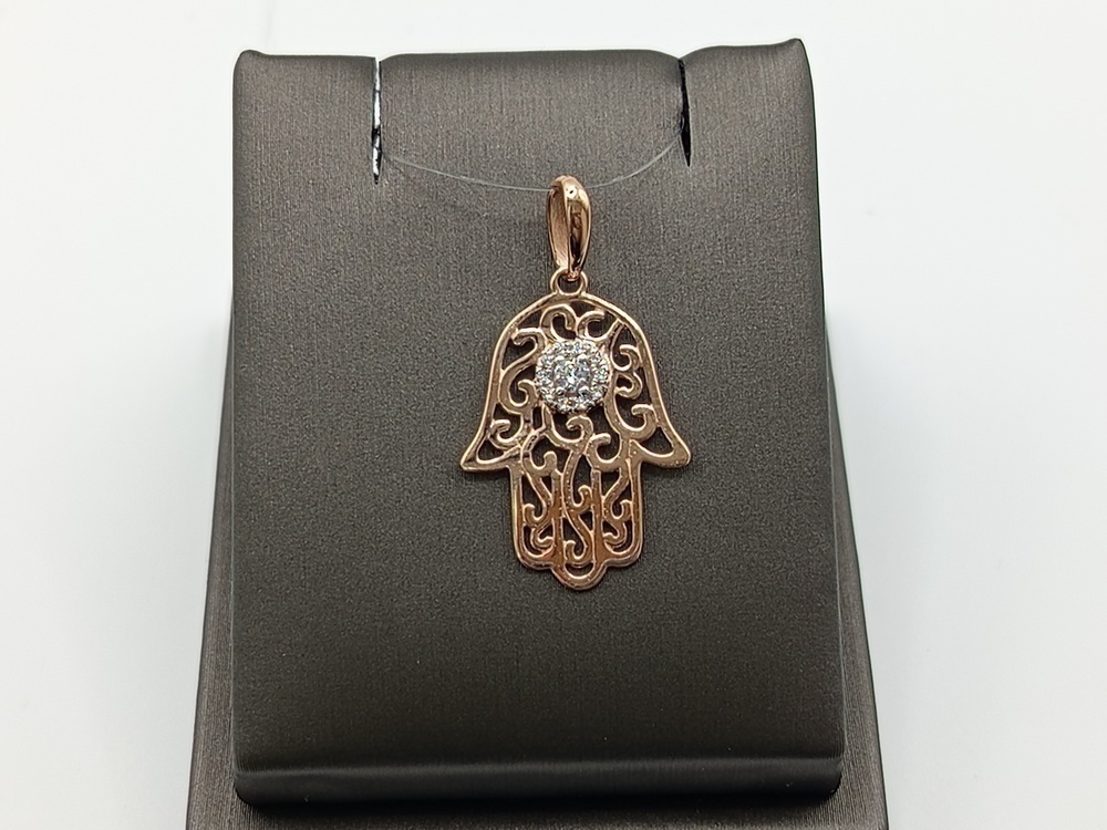 01-315804 ПОДВЕСКА С КАМНЯМИ (Au 585)