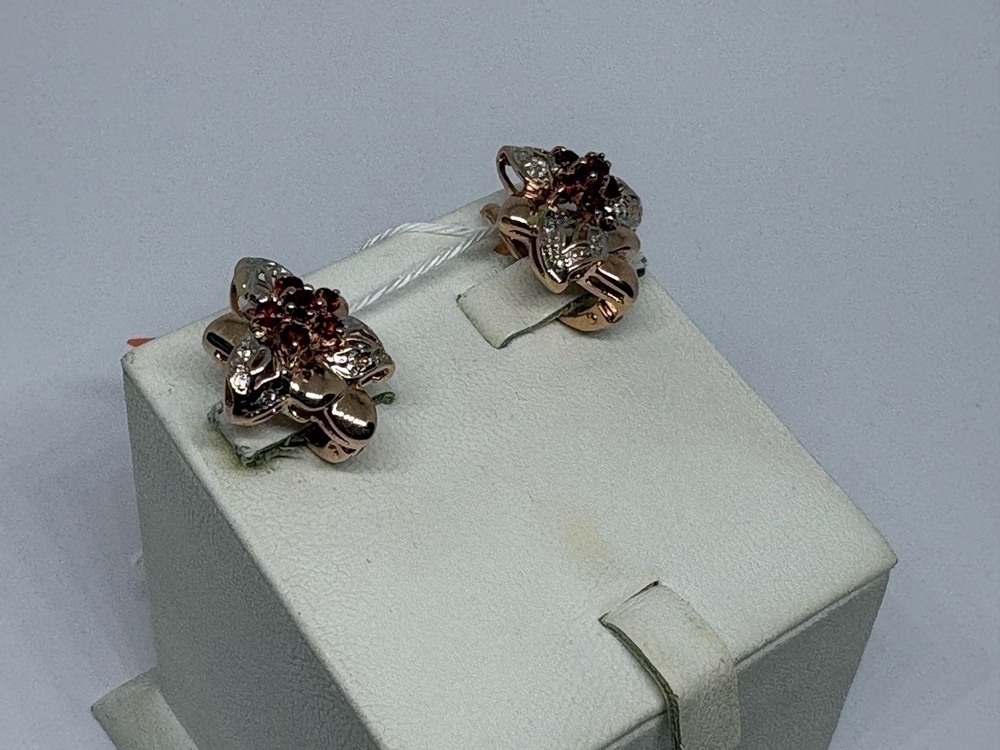 СКМИ585 СЕРЬГИ С КАМНЯМИ (Au 585)