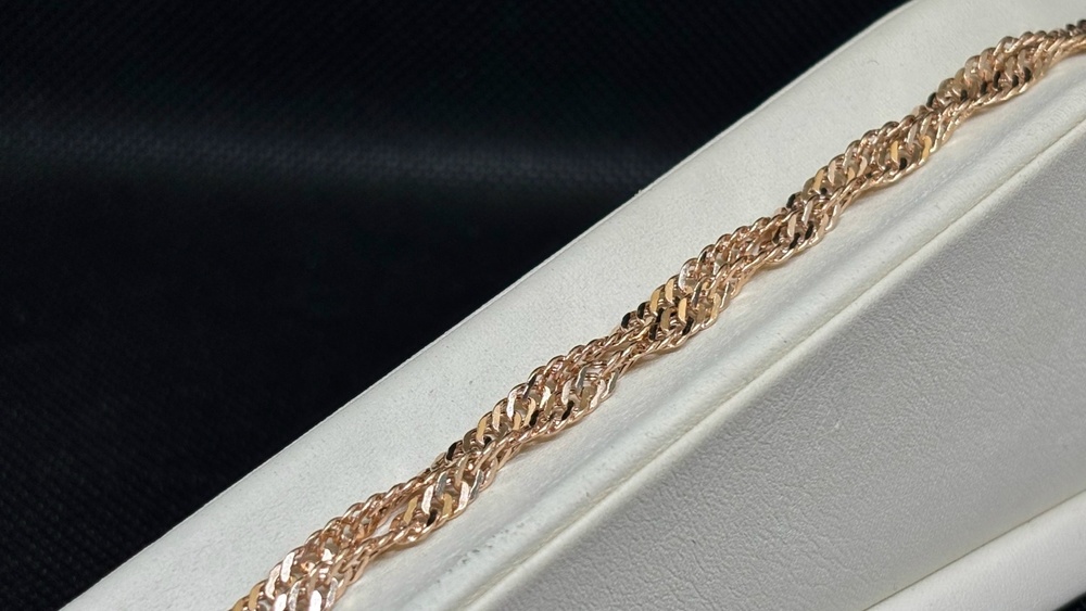 ЦЕПЬ ПУСТОТЕЛАЯ Сингапур (Au 585)