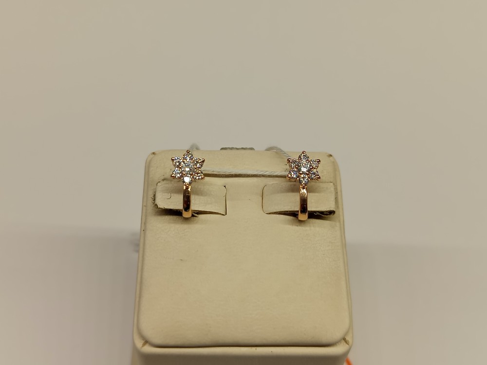 СКМИ585 СЕРЬГИ С КАМНЯМИ (Au 585)