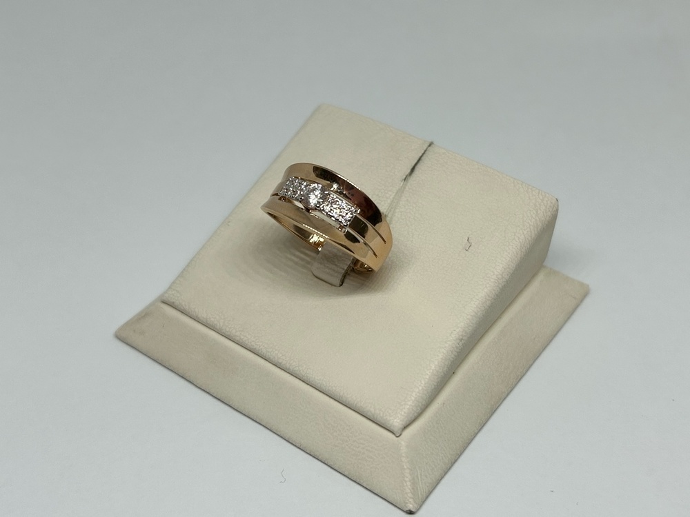 КОЛЬЦО С КАМНЯМИ (Au 585)