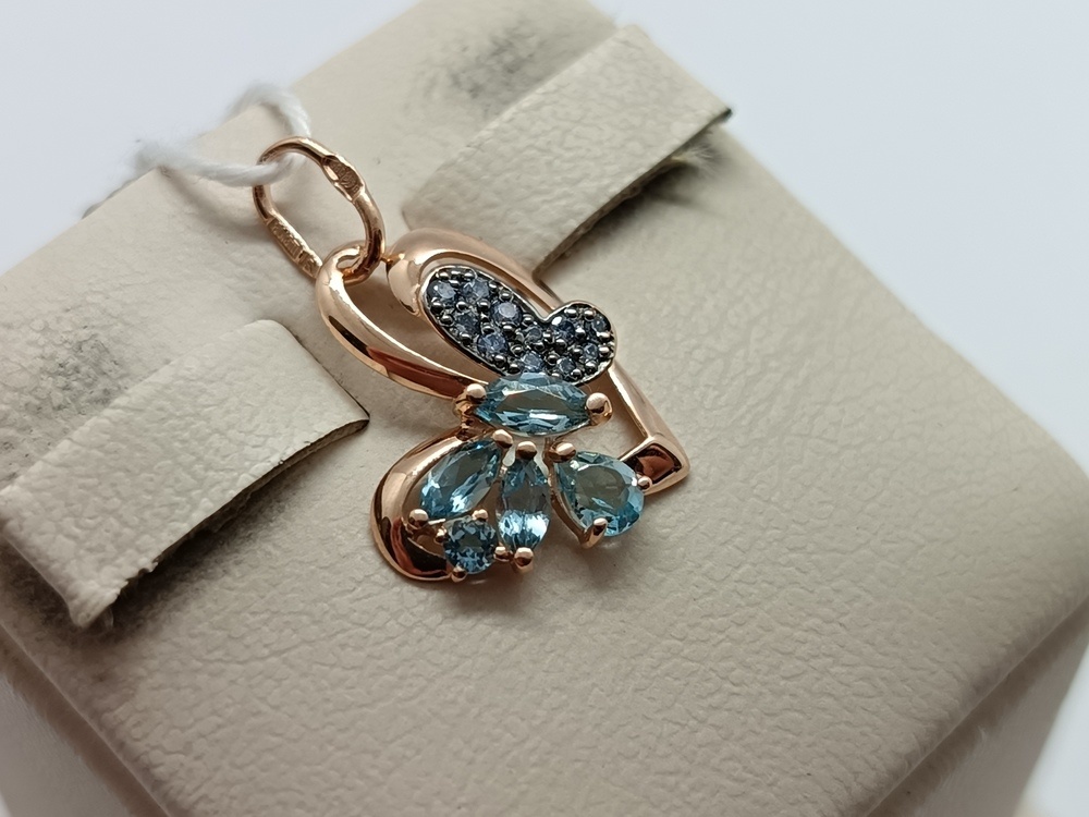 ПОДКМИ585 ПОДВЕСКА С КАМНЯМИ (Au 585)