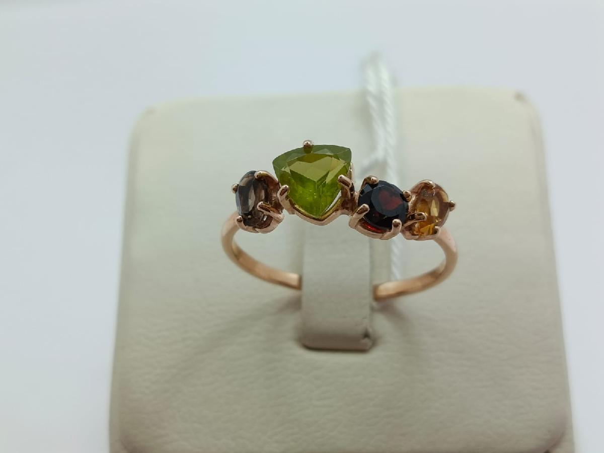 КОЛЬЦО С КАМНЯМИ (Au 585)