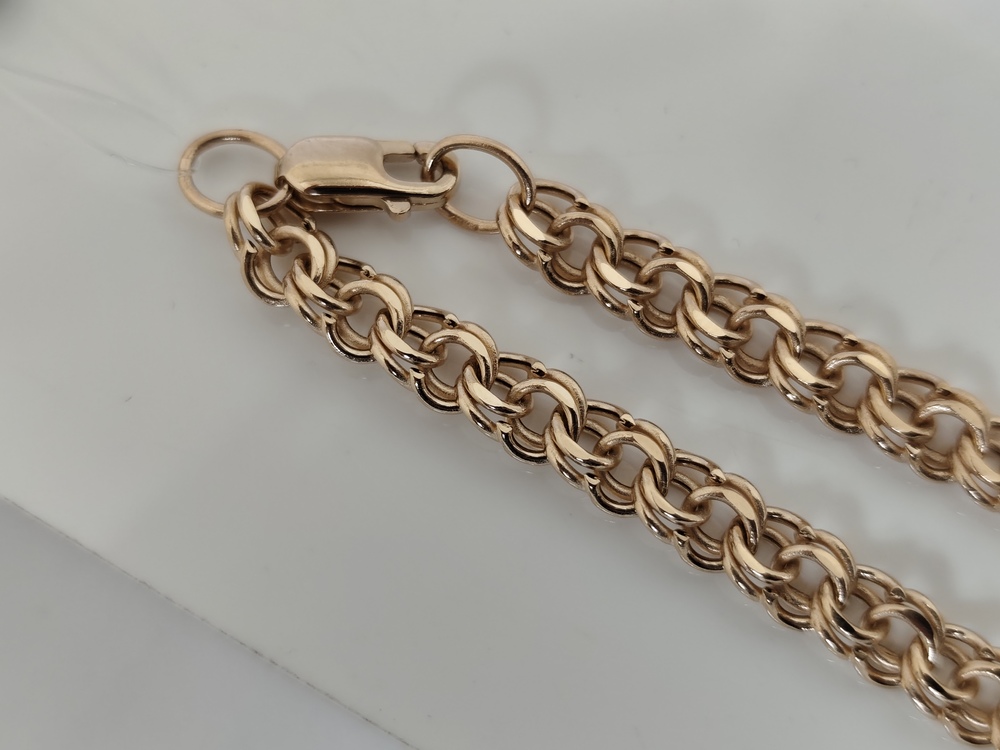 БРАСЛЕТ ПУСТОТЕЛЫЙ Бисмарк (Au 585)