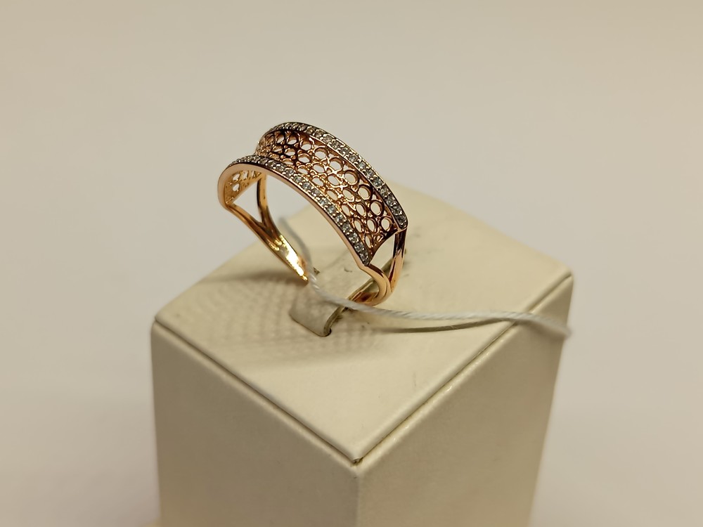 КОЛКМИ585 КОЛЬЦО С КАМНЯМИ (Au 585)