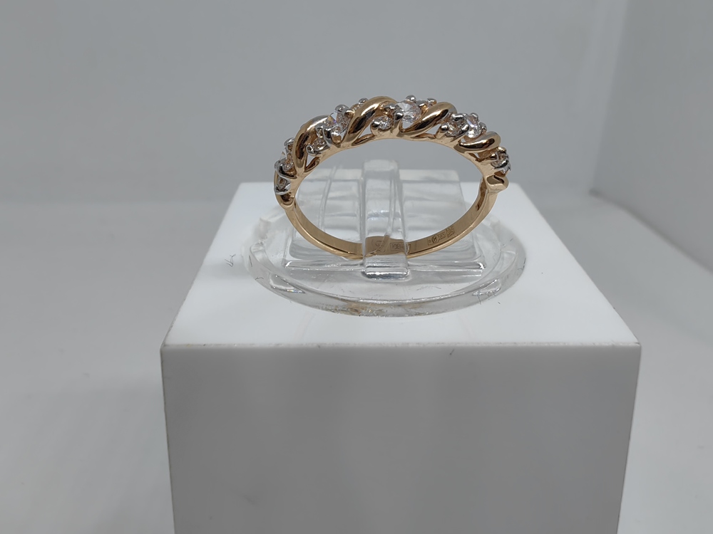 017852 КОЛЬЦО С КАМНЯМИ (Au 585)