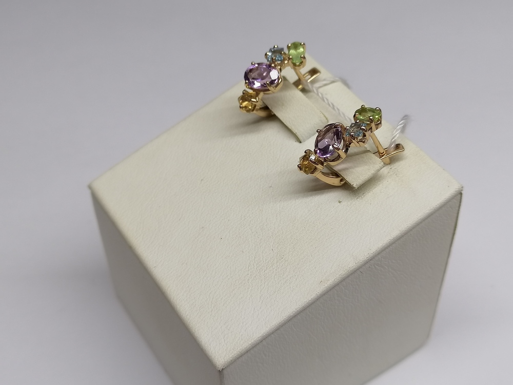 СЕРЬГИ С КАМНЯМИ (Au 585)