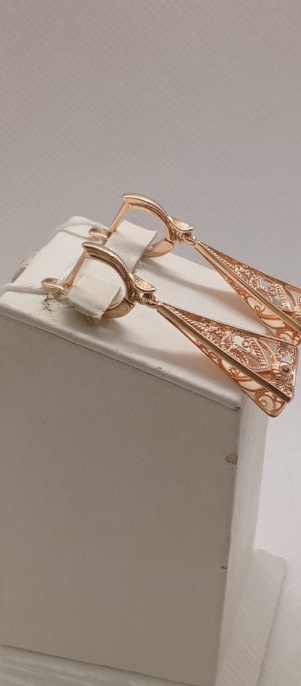 СБКМ585 СЕРЬГИ БЕЗ КАМНЯ (Au 585)