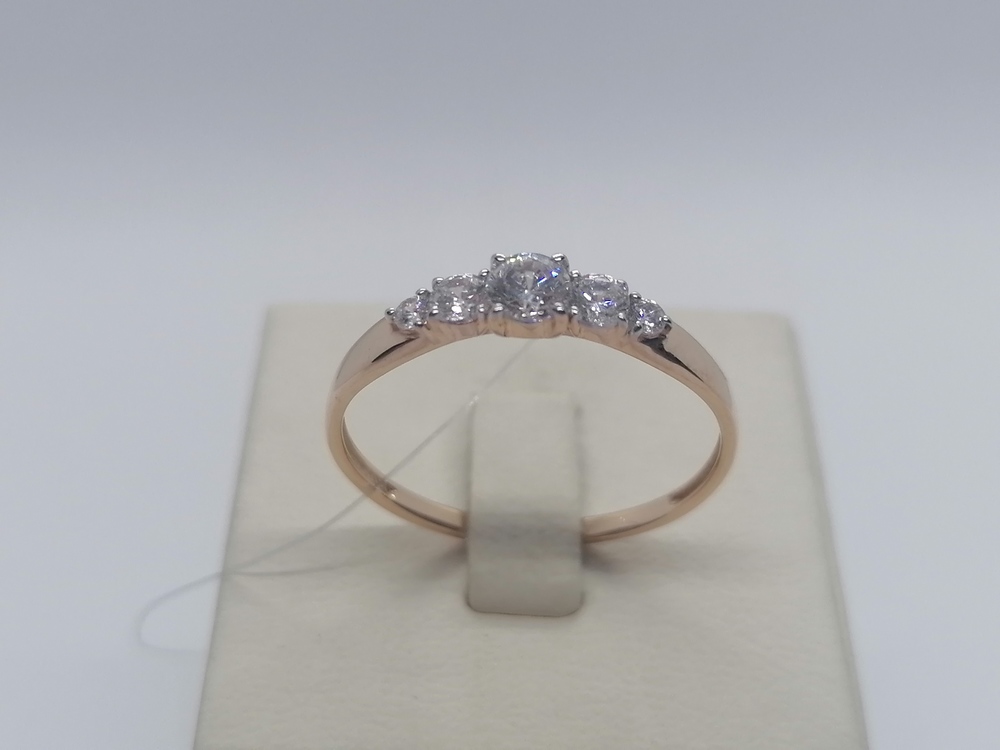 КОЛЬЦО С КАМНЯМИ (Au 585)