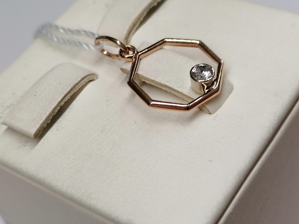 ПОДКМ585 ПОДВЕСКА С КАМНЕМ (Au 585)