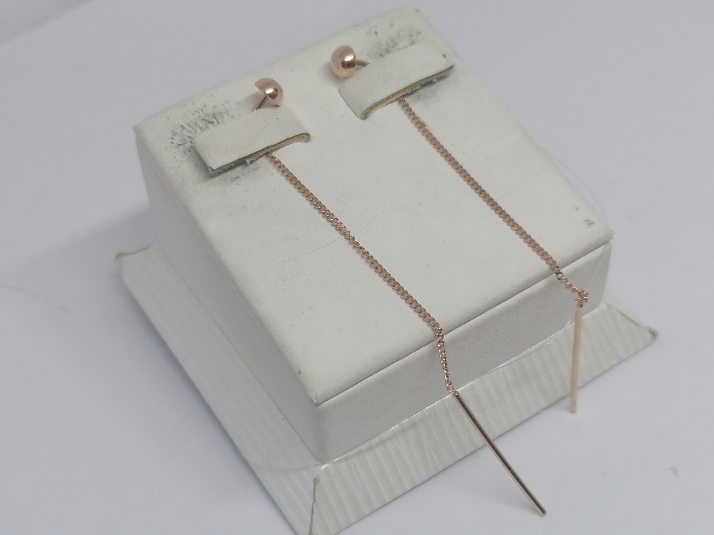 СЕРЬГИ ПРОДЕВКИ без камня (Au 585)