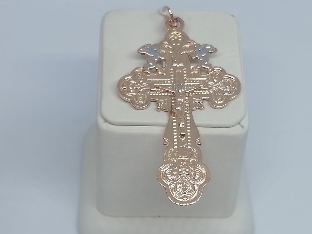 ПОДКБК585 ПОДВЕСКА КРЕСТ БЕЗ КАМНЯ (Au 585)