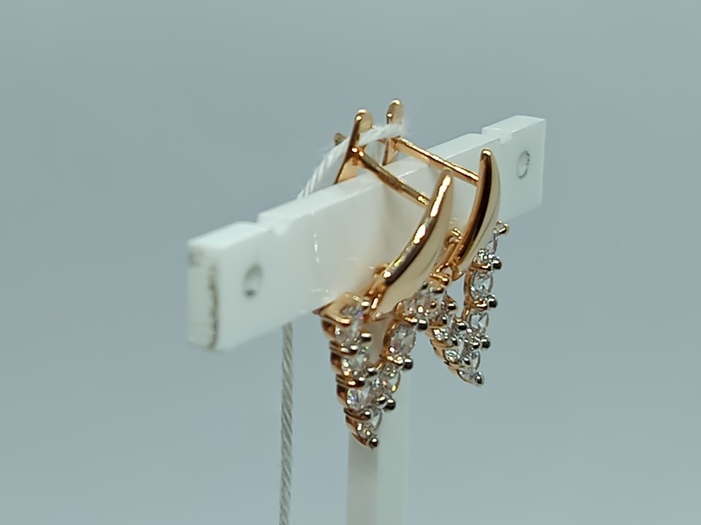 СКМИ585 СЕРЬГИ С КАМНЯМИ (Au 585)