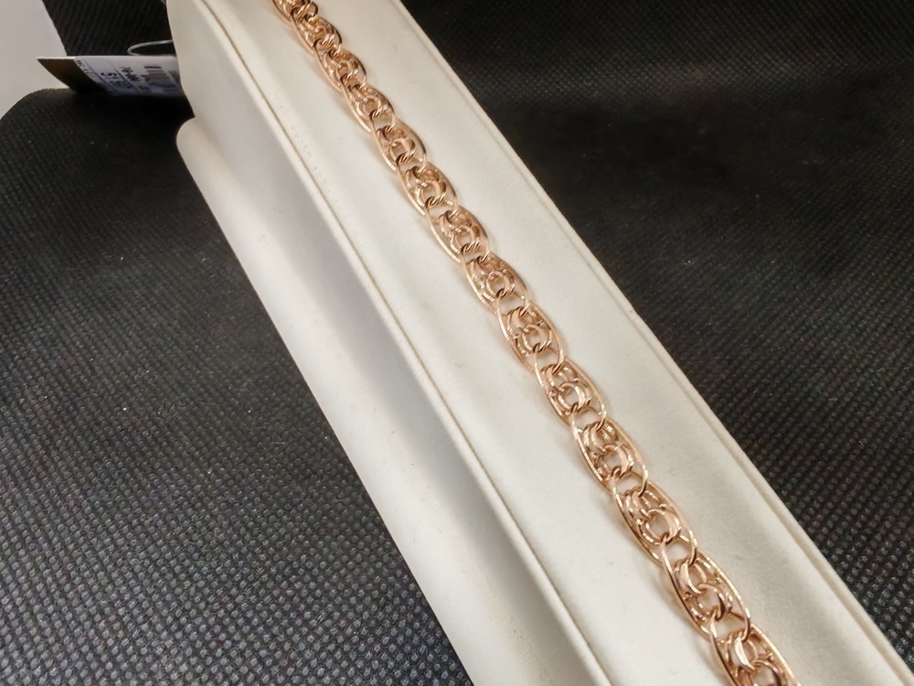 БРАСЛЕТ ПУСТОТЕЛЫЙ Нона-бисмарк (Au 585)