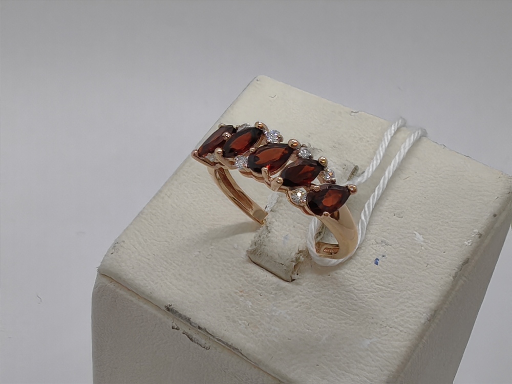 КОЛКМИ585 КОЛЬЦО С КАМНЯМИ (Au 585)