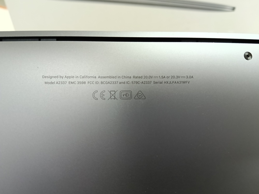 Ноутбук Apple MacBook Air (Retina 13 дюймов  M1,A2337) 2020