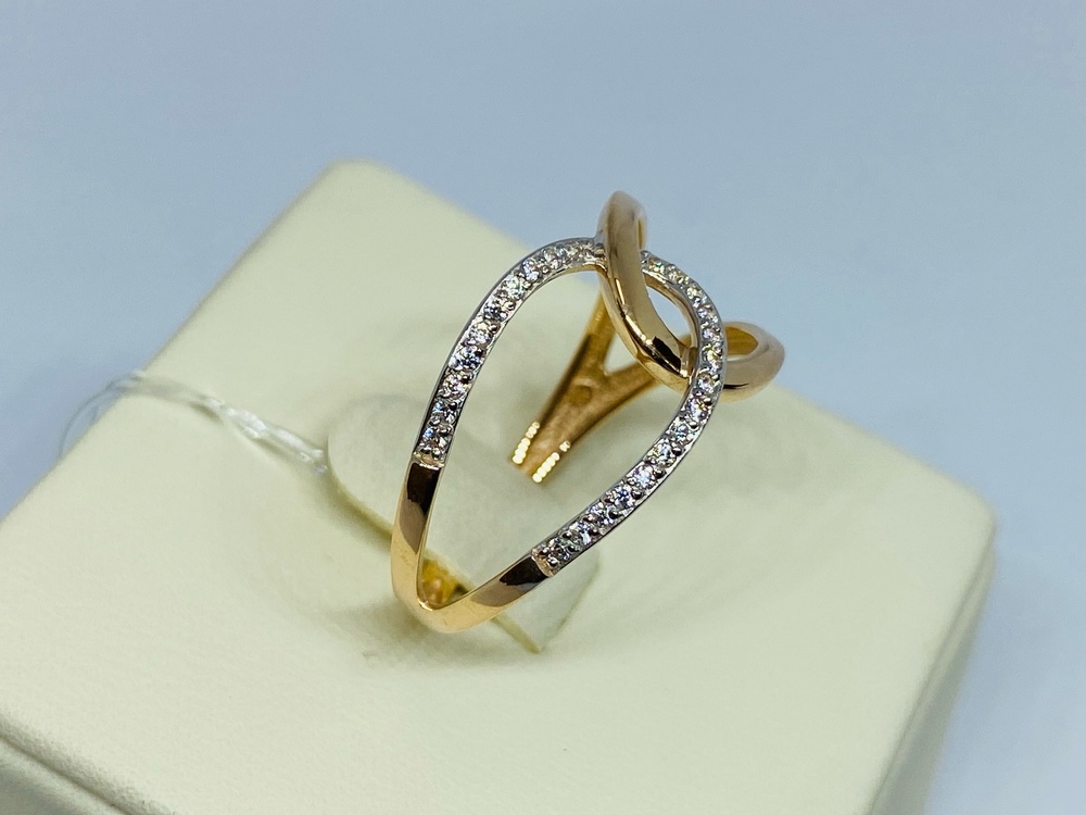 КОЛЬЦО С КАМНЯМИ (Au 585)