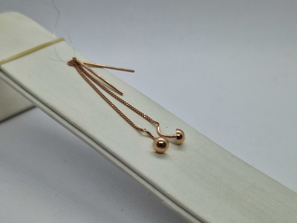 СЕРЬГИ ПРОДЕВКИ без камня (Au 585)