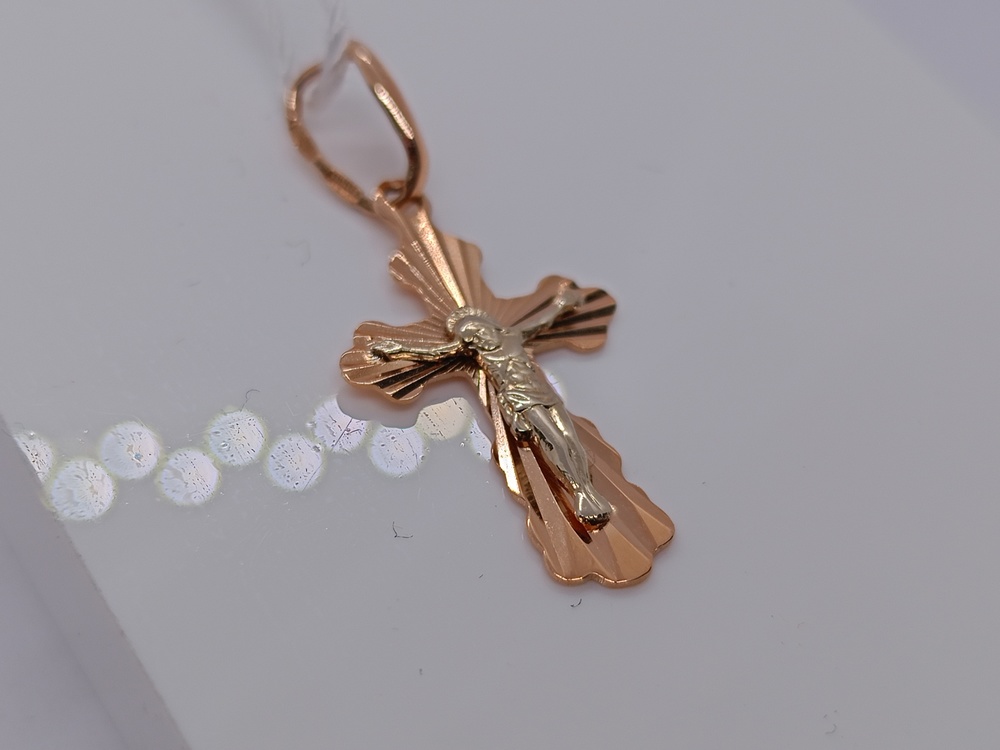 ПОДВЕСКА КРЕСТ БЕЗ КАМНЯ (Au 585)