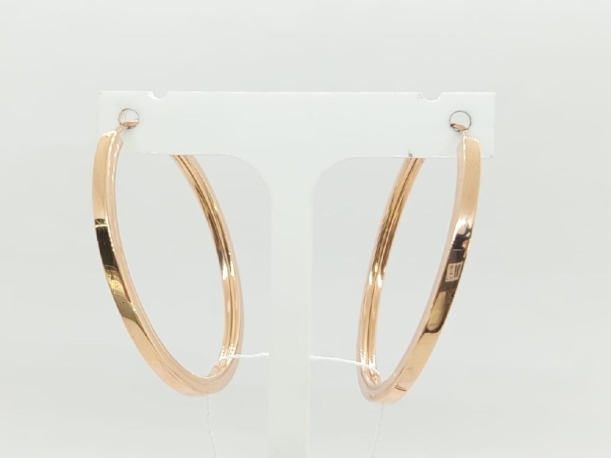 021082 СЕРЬГИ КОНГО широкие (Au 585)