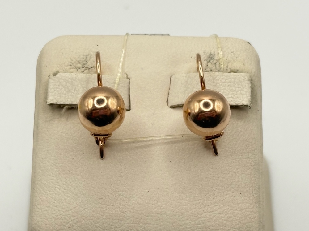 20508 СЕРЬГИ ПЕТЕЛЬКА без камня (Au 585)