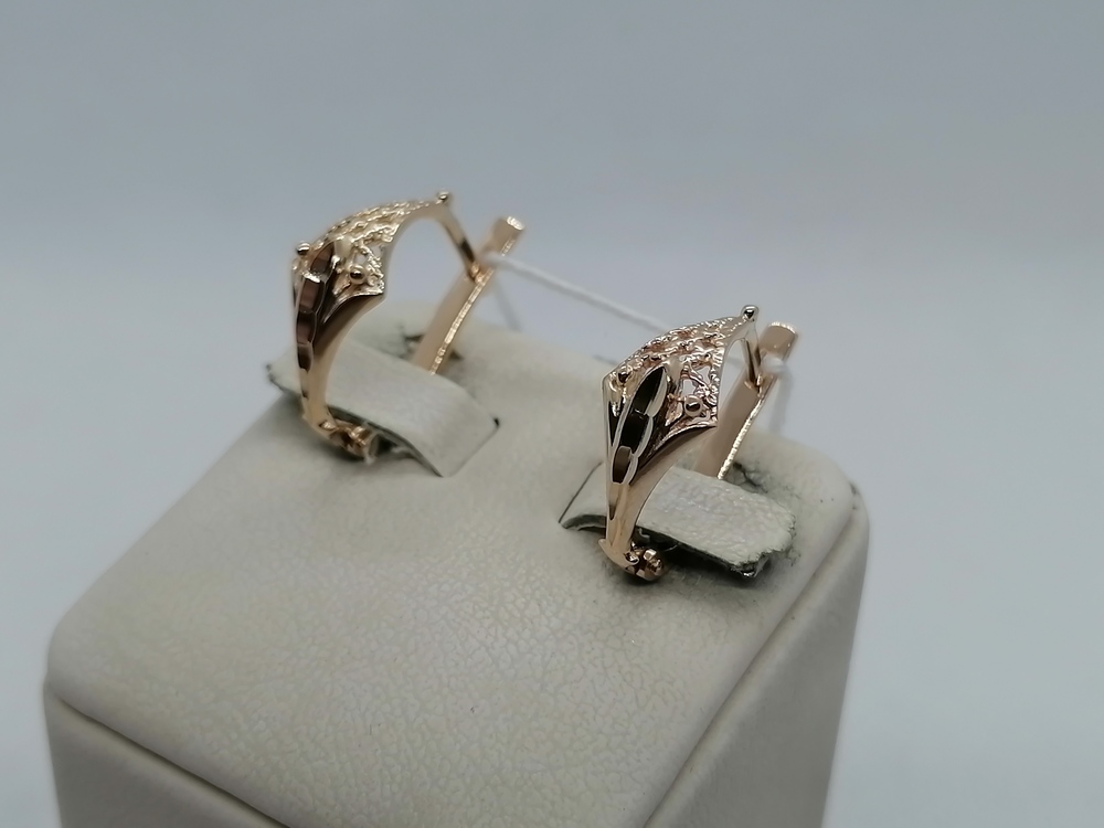 СЕРЬГИ БЕЗ КАМНЯ (Au 585)