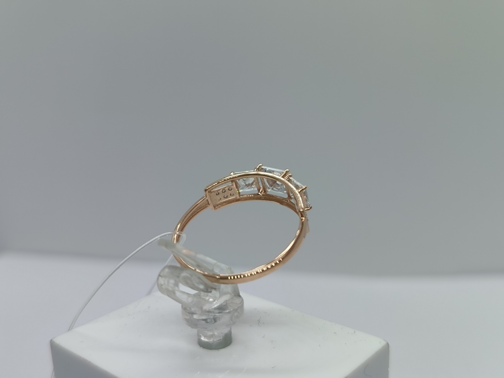 КОЛЬЦО С КАМНЯМИ (Au 585)