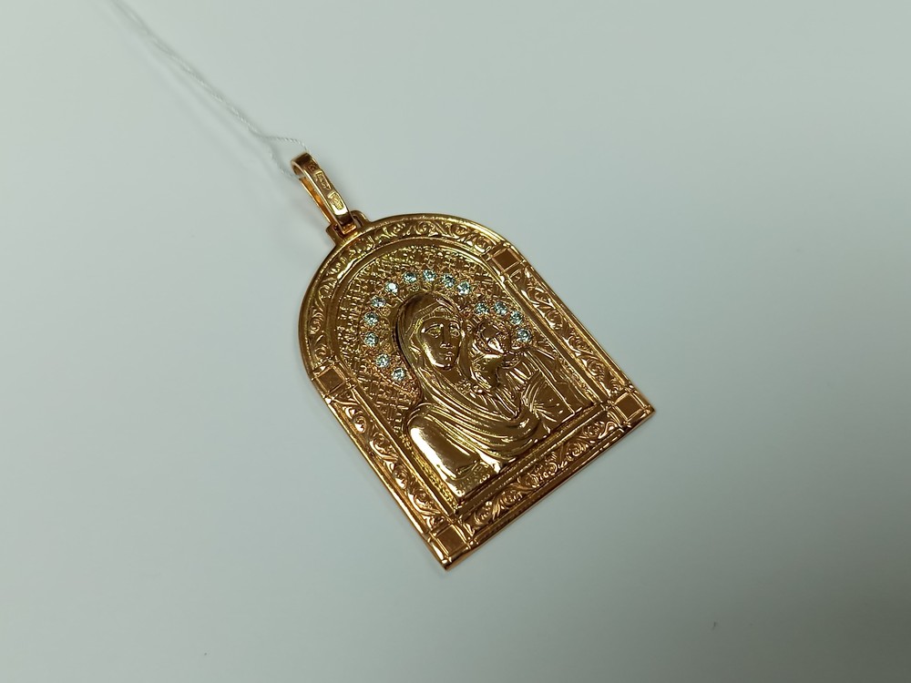ПОДВЕСКА ИКОНА С КАМНЯМИ (Au 585)