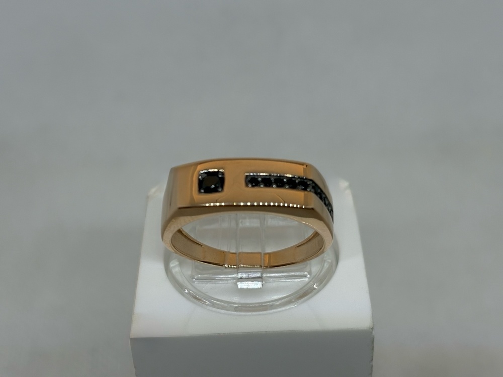 КОЛЬЦО ПЕЧАТКА с камнями (Au 585)