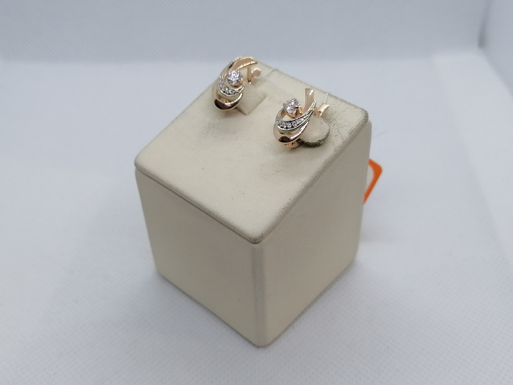 СКМИ585 СЕРЬГИ С КАМНЯМИ (Au 585)