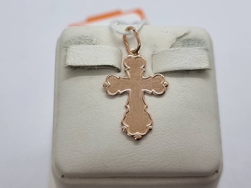 ПОДВЕСКА КРЕСТ БЕЗ КАМНЯ (Au 585)