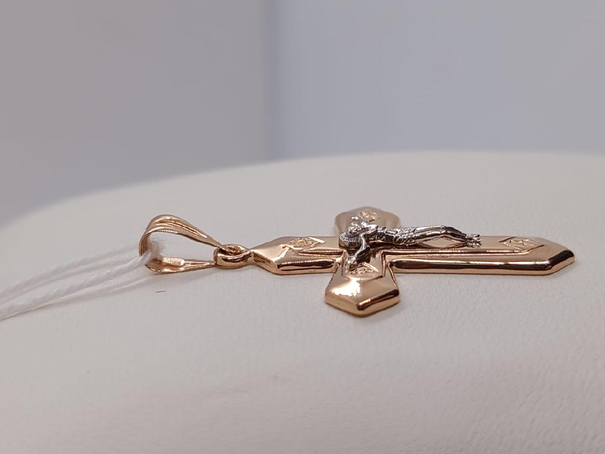 ПОДКБК585 ПОДВЕСКА КРЕСТ БЕЗ КАМНЯ (Au 585)