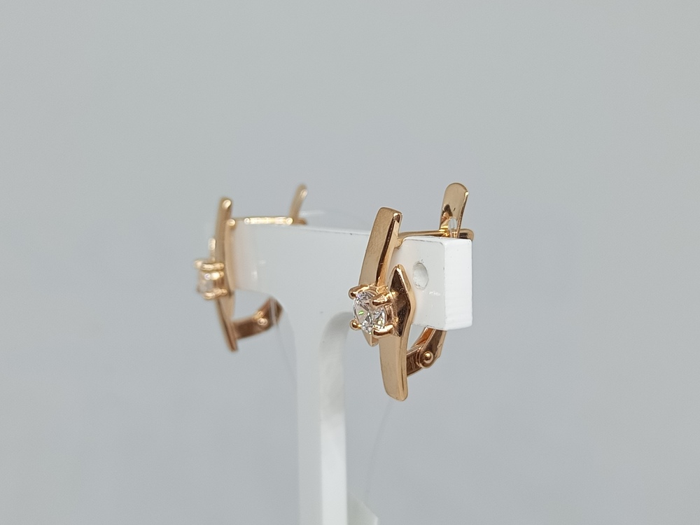 СЕРЬГИ С КАМНЕМ (Au 585)