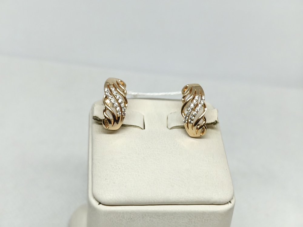 СКМИ585 СЕРЬГИ С КАМНЯМИ (Au 585)