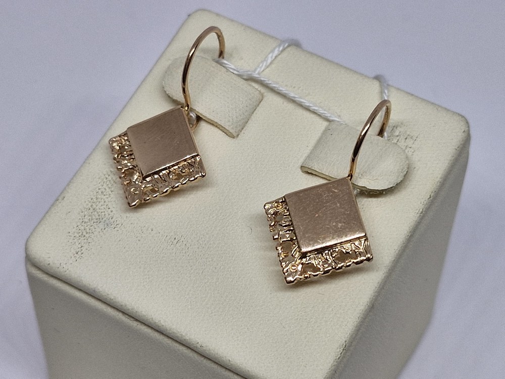 СБКМ583 СЕРЬГИ БЕЗ КАМНЯ (Au 583)