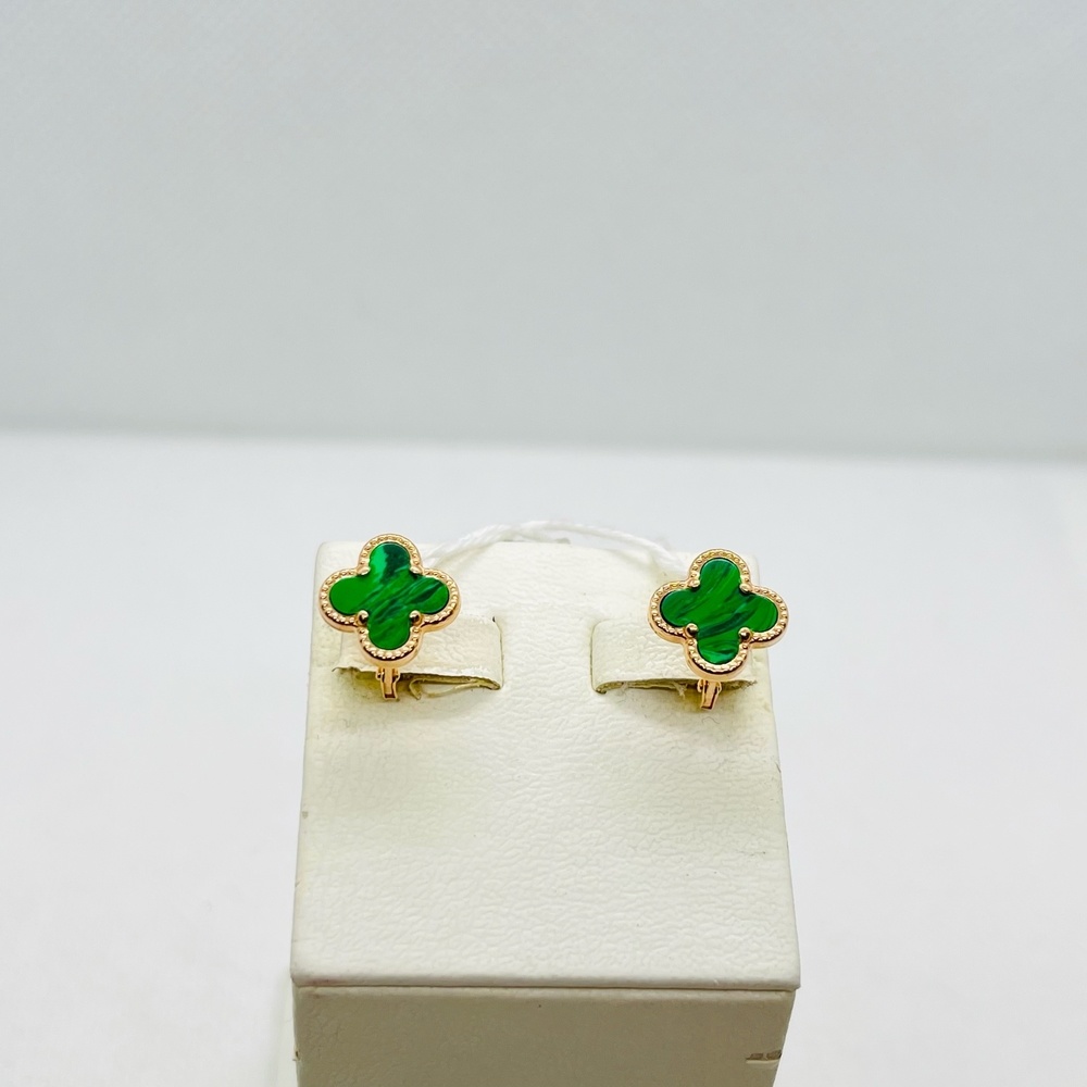 СКМ585 СЕРЬГИ С КАМНЕМ (Au 585)