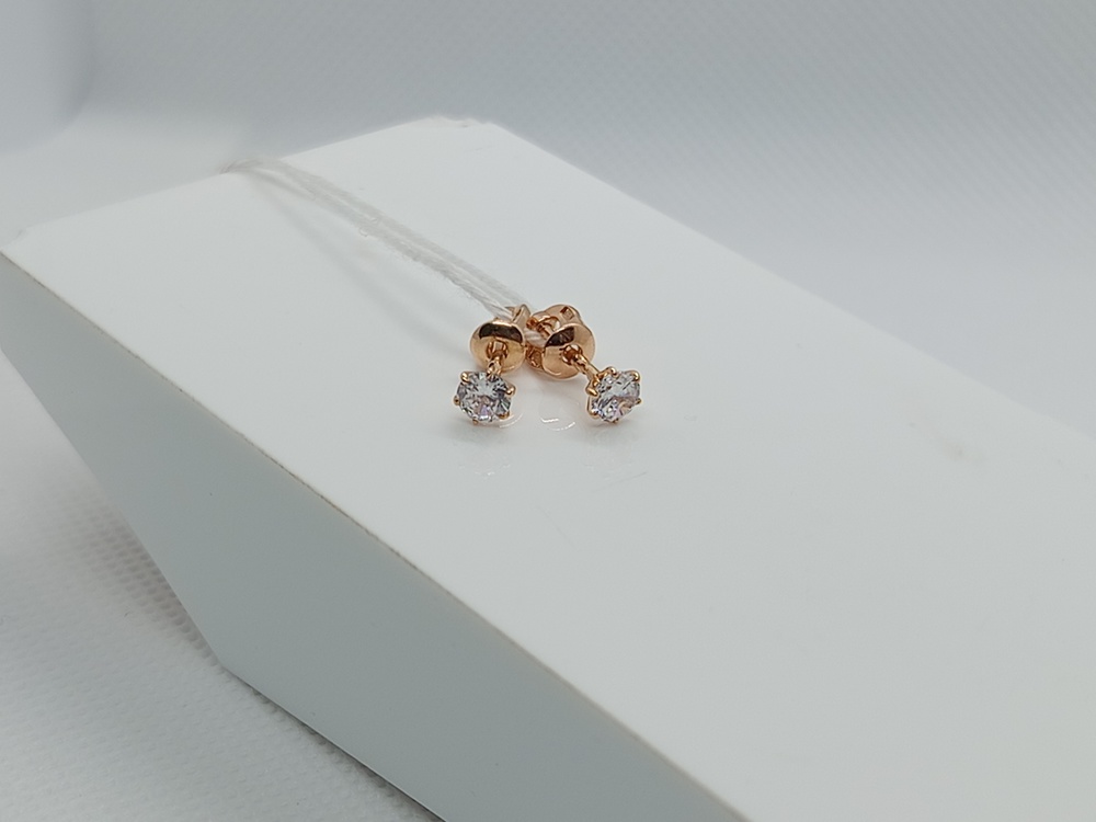 СПУС585 СЕРЬГИ ПУСЕТЫ (Au 585)