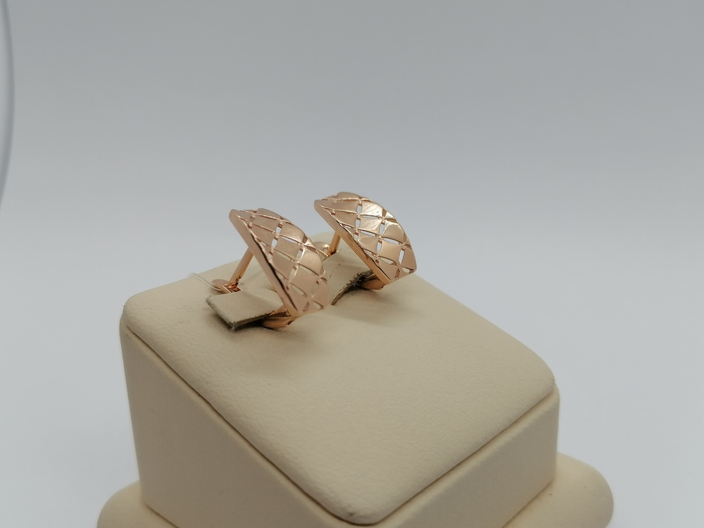 00-52-0196-00 СЕРЬГИ БЕЗ КАМНЯ (Au 585)