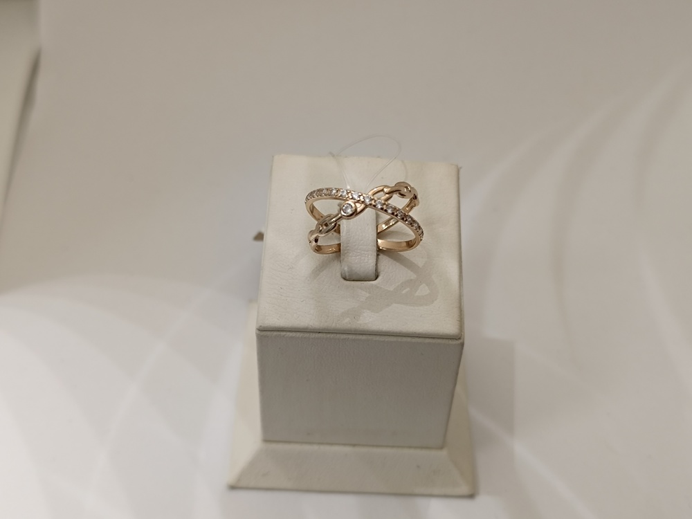 11008 КОЛЬЦО С КАМНЯМИ (Au 585)