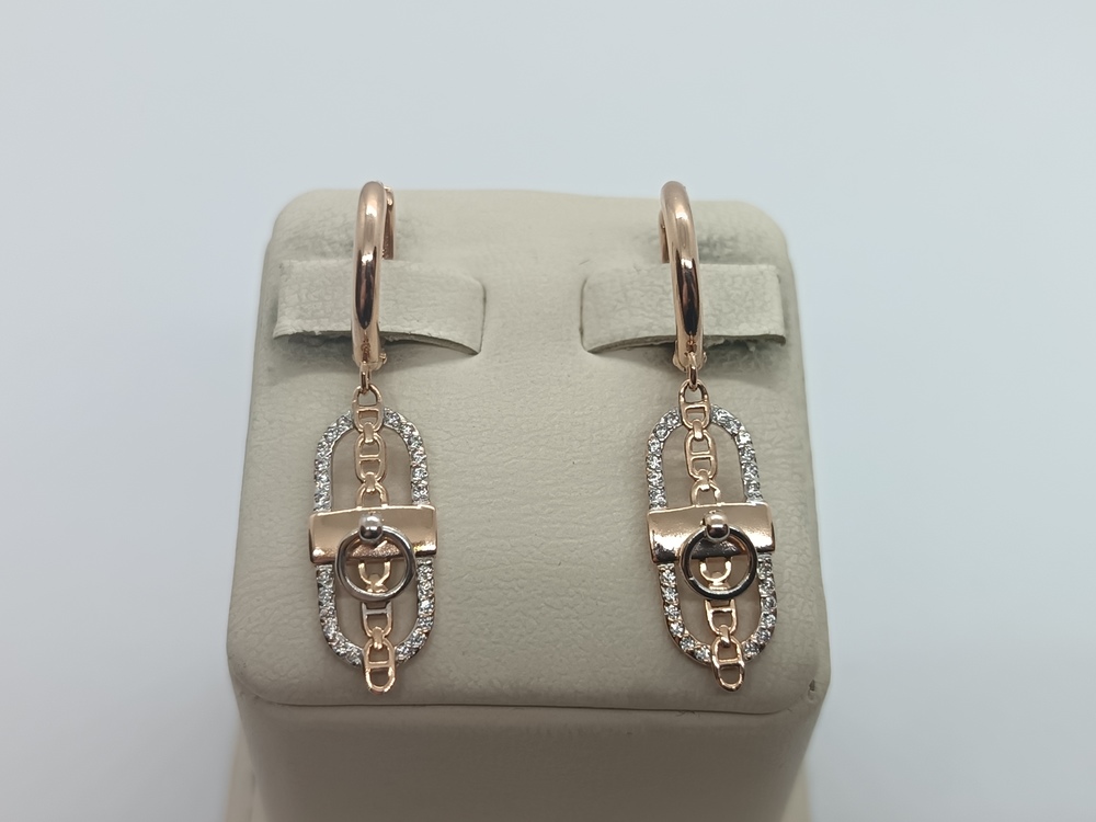 СЕРЬГИ С КАМНЯМИ (Au 585)