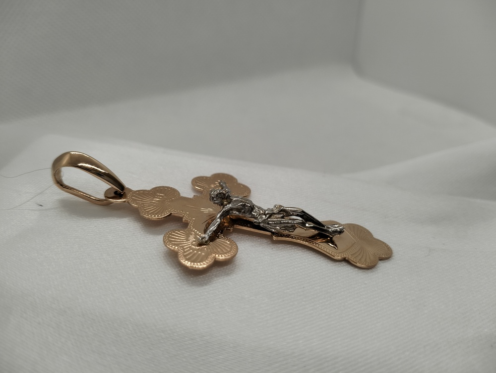 ПОДВЕСКА КРЕСТ без камня (Au 585)